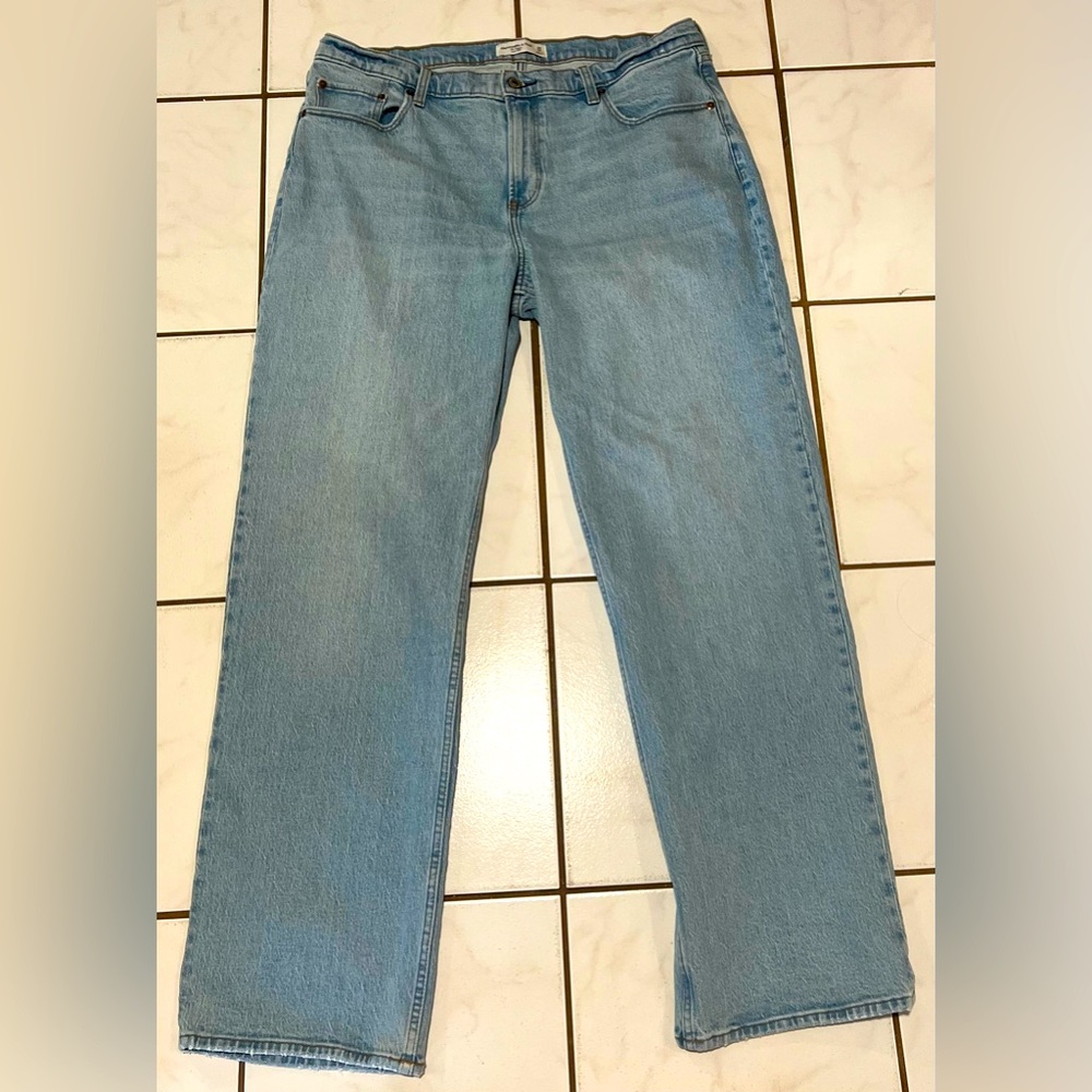 Abercrombie and Fitch, low rise baggy jean, size 32 long